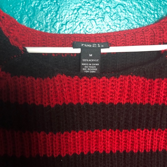 Red & Black Striped Sweatshirt from Rue21 - Picture 2 of 3